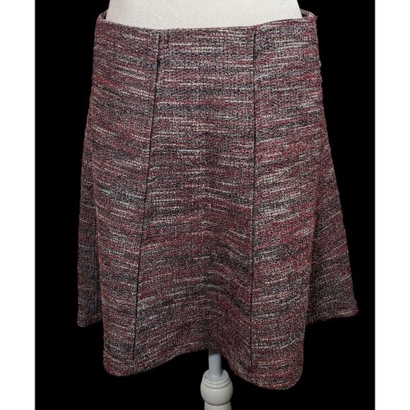 Loft Preppy Pink And Grey Static A-Line Skirt - Picture 1 of 7